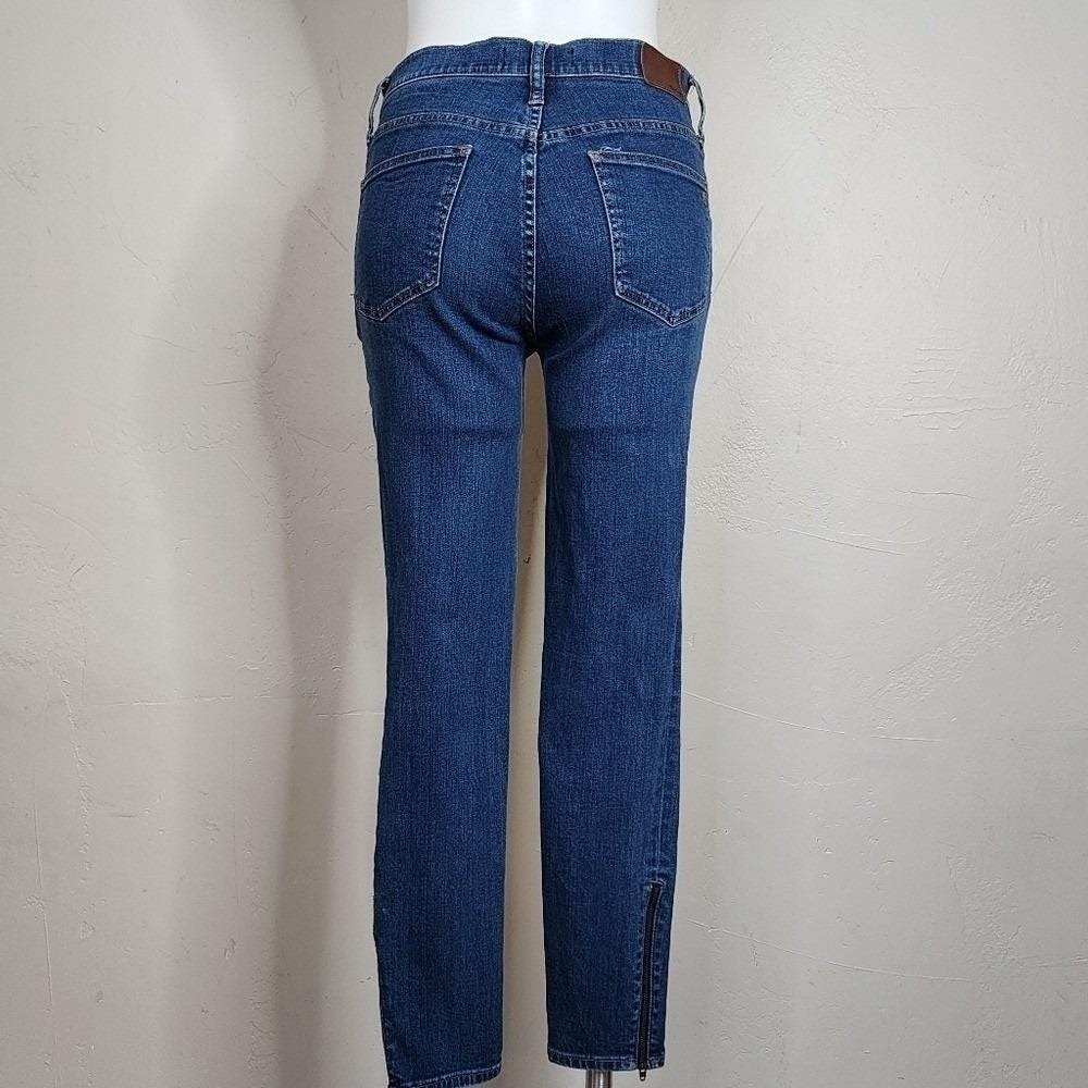 Madewell x Sezane 9" High Riser Skinny Crop Jeans With Zipper Detail Size 29 - Picture 4 of 8